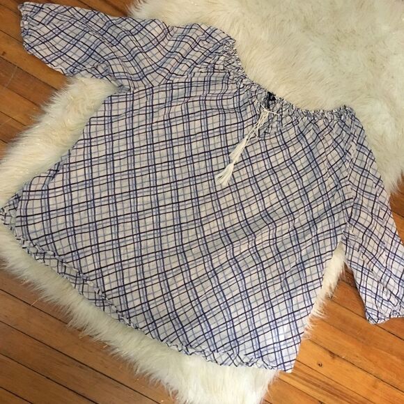 Chaps plus size on / off shoulder Top - Picture 2 of 6